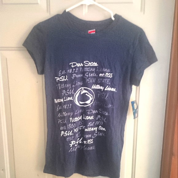 Women's Penn State Nittany Lion's Medium Navy Blue cotton T-shirt NWT - Picture 1 of 2